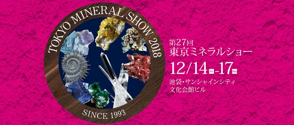 鉱物・化石・隕石・宝石・天然石アクセサリーの祭典 第27回東京ミネラルショー